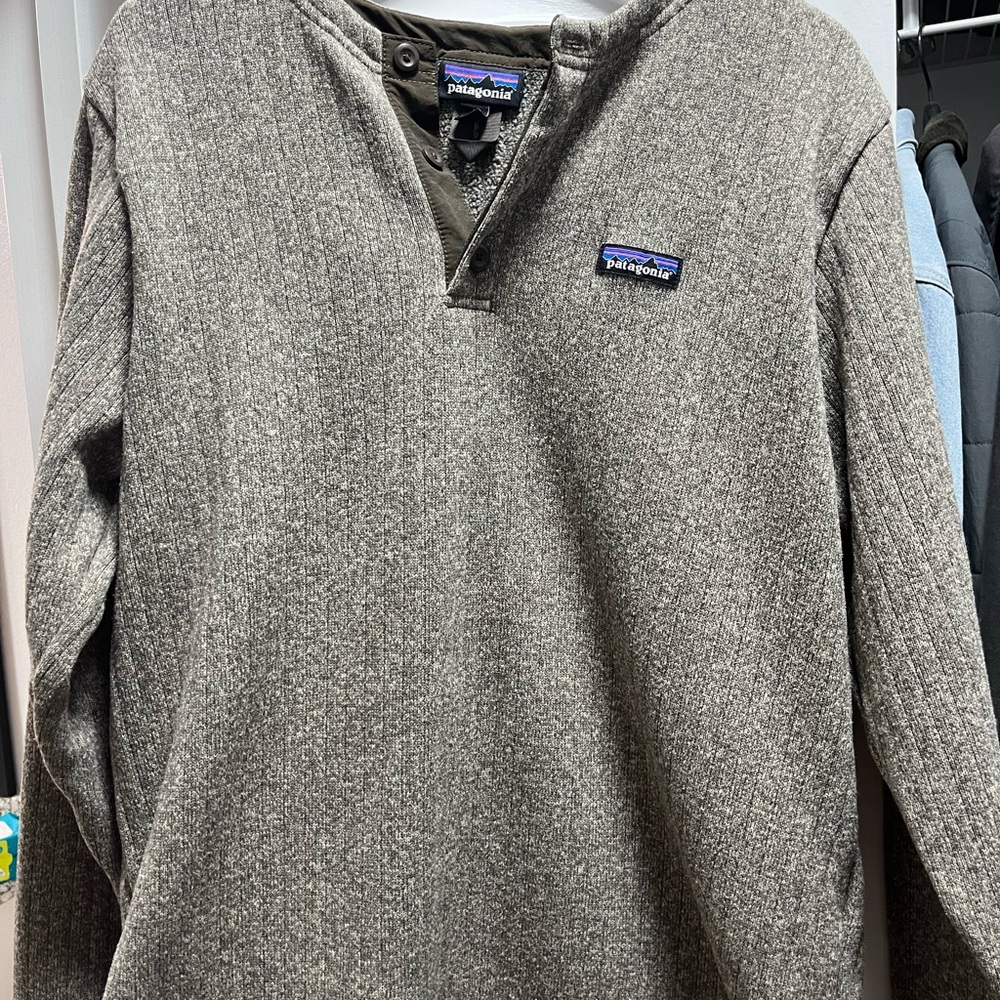 Patagonia M’s Better Sweater Henley Pale Khaki Rib Knit